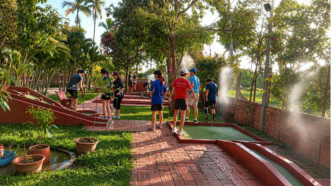 Mini golf course in Siem Reap